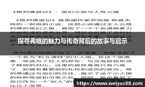 探寻弗格的魅力与传奇背后的故事与启示